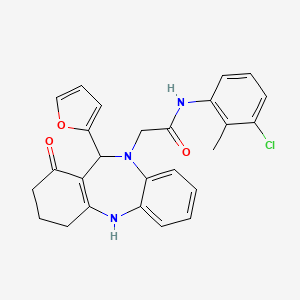 N-(3-chloro-2-methylphenyl)-2-[11-(furan-2-yl)-1-oxo-1,2,3,4,5,11-hexahydro-10H-dibenzo[b,e][1,4]diazepin-10-yl]acetamide