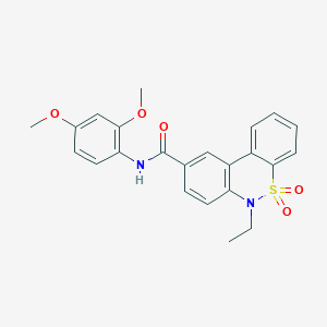 N-(2,4-dimethoxyphenyl)-6-ethyl-6H-dibenzo[c,e][1,2]thiazine-9-carboxamide 5,5-dioxide