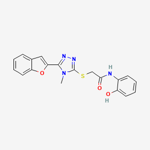 2-{[5-(1-benzofuran-2-yl)-4-methyl-4H-1,2,4-triazol-3-yl]sulfanyl}-N-(2-hydroxyphenyl)acetamide