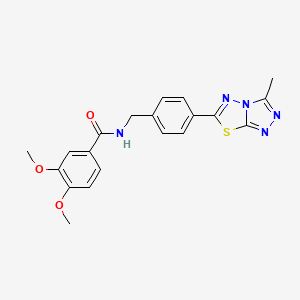 3,4-dimethoxy-N-[4-(3-methyl[1,2,4]triazolo[3,4-b][1,3,4]thiadiazol-6-yl)benzyl]benzamide