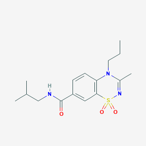 N-isobutyl-3-methyl-4-propyl-4H-1,2,4-benzothiadiazine-7-carboxamide 1,1-dioxide