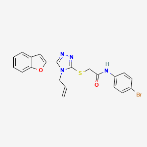 2-{[5-(1-benzofuran-2-yl)-4-(prop-2-en-1-yl)-4H-1,2,4-triazol-3-yl]sulfanyl}-N-(4-bromophenyl)acetamide