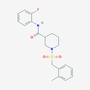 N-(2-fluorophenyl)-1-[(2-methylbenzyl)sulfonyl]piperidine-3-carboxamide