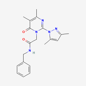 N-benzyl-2-(2-(3,5-dimethyl-1H-pyrazol-1-yl)-4,5-dimethyl-6-oxopyrimidin-1(6H)-yl)acetamide