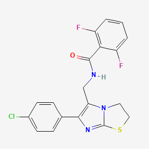 N-((6-(4-chlorophenyl)-2,3-dihydroimidazo[2,1-b]thiazol-5-yl)methyl)-2,6-difluorobenzamide