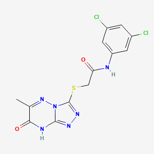 N-(3,5-dichlorophenyl)-2-[(6-methyl-7-oxo-7,8-dihydro[1,2,4]triazolo[4,3-b][1,2,4]triazin-3-yl)sulfanyl]acetamide