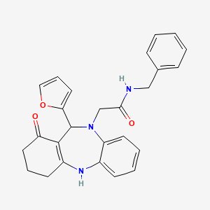 N-benzyl-2-[11-(furan-2-yl)-1-oxo-1,2,3,4,5,11-hexahydro-10H-dibenzo[b,e][1,4]diazepin-10-yl]acetamide