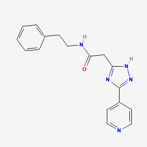 molecular formula C17H17N5O B11244911 N-(2-phenylethyl)-2-[3-(pyridin-4-yl)-1H-1,2,4-triazol-5-yl]acetamide 