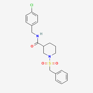 1-(benzylsulfonyl)-N-(4-chlorobenzyl)piperidine-3-carboxamide