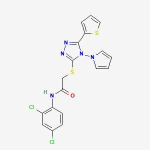 N-(2,4-dichlorophenyl)-2-{[4-(1H-pyrrol-1-yl)-5-(thiophen-2-yl)-4H-1,2,4-triazol-3-yl]sulfanyl}acetamide