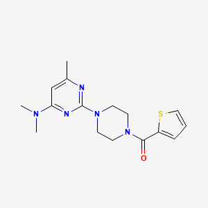 molecular formula C16H21N5OS B11244966 N,N,6-Trimethyl-2-[4-(thiophene-2-carbonyl)piperazin-1-YL]pyrimidin-4-amine 