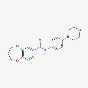 N-[4-(morpholin-4-yl)phenyl]-3,4-dihydro-2H-1,5-benzodioxepine-7-carboxamide