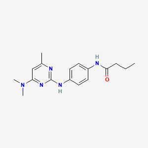 N-(4-{[4-(dimethylamino)-6-methylpyrimidin-2-yl]amino}phenyl)butanamide