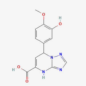 7-(3-Hydroxy-4-methoxyphenyl)-4,7-dihydro[1,2,4]triazolo[1,5-a]pyrimidine-5-carboxylic acid