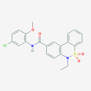 N-(5-chloro-2-methoxyphenyl)-6-ethyl-6H-dibenzo[c,e][1,2]thiazine-9-carboxamide 5,5-dioxide