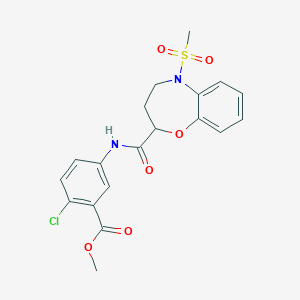 Methyl 2-chloro-5-({[5-(methylsulfonyl)-2,3,4,5-tetrahydro-1,5-benzoxazepin-2-yl]carbonyl}amino)benzoate