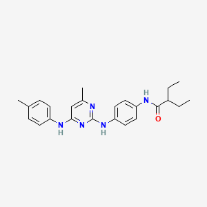 2-ethyl-N-[4-({4-methyl-6-[(4-methylphenyl)amino]pyrimidin-2-yl}amino)phenyl]butanamide