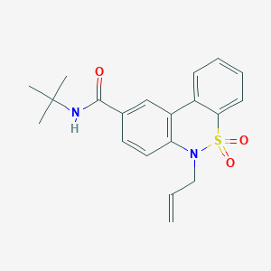 6-Allyl-N-(2-methyl-2-propanyl)-6H-dibenzo[C,E][1,2]thiazine-9-carboxamide 5,5-dioxide