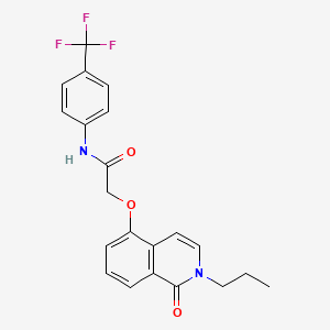 2-((1-oxo-2-propyl-1,2-dihydroisoquinolin-5-yl)oxy)-N-(4-(trifluoromethyl)phenyl)acetamide