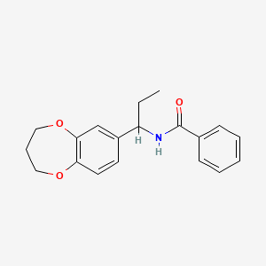 molecular formula C19H21NO3 B11245184 N-[1-(3,4-dihydro-2H-1,5-benzodioxepin-7-yl)propyl]benzamide 