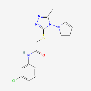 N-(3-chlorophenyl)-2-{[5-methyl-4-(1H-pyrrol-1-yl)-4H-1,2,4-triazol-3-yl]sulfanyl}acetamide