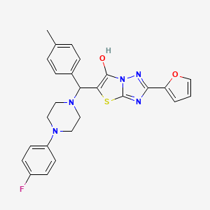 5-((4-(4-Fluorophenyl)piperazin-1-yl)(p-tolyl)methyl)-2-(furan-2-yl)thiazolo[3,2-b][1,2,4]triazol-6-ol