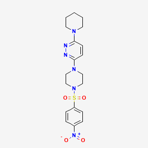 3-[4-(4-Nitrobenzenesulfonyl)piperazin-1-YL]-6-(piperidin-1-YL)pyridazine