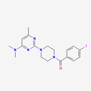 2-[4-(4-iodobenzoyl)piperazin-1-yl]-N,N,6-trimethylpyrimidin-4-amine