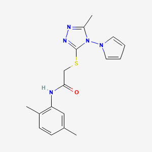 N-(2,5-dimethylphenyl)-2-{[5-methyl-4-(1H-pyrrol-1-yl)-4H-1,2,4-triazol-3-yl]sulfanyl}acetamide