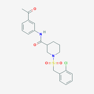 N-(3-acetylphenyl)-1-[(2-chlorobenzyl)sulfonyl]piperidine-3-carboxamide