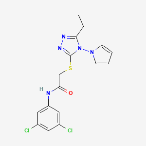 N-(3,5-dichlorophenyl)-2-{[5-ethyl-4-(1H-pyrrol-1-yl)-4H-1,2,4-triazol-3-yl]sulfanyl}acetamide