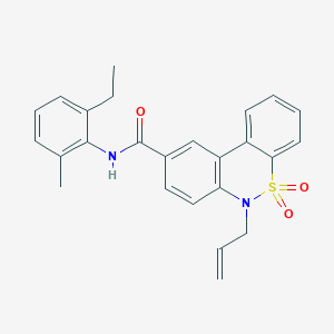 6-allyl-N-(2-ethyl-6-methylphenyl)-6H-dibenzo[c,e][1,2]thiazine-9-carboxamide 5,5-dioxide