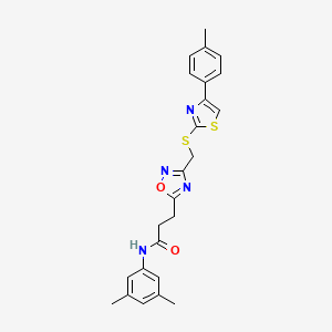 N-(3,5-dimethylphenyl)-3-[3-({[4-(4-methylphenyl)-1,3-thiazol-2-yl]sulfanyl}methyl)-1,2,4-oxadiazol-5-yl]propanamide