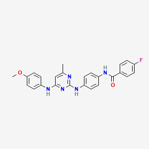 4-fluoro-N-[4-({4-[(4-methoxyphenyl)amino]-6-methylpyrimidin-2-yl}amino)phenyl]benzamide