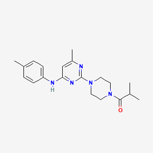 2-Methyl-1-(4-(4-methyl-6-(p-tolylamino)pyrimidin-2-yl)piperazin-1-yl)propan-1-one