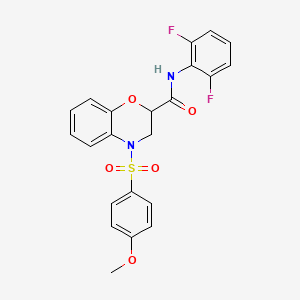 N-(2,6-difluorophenyl)-4-[(4-methoxyphenyl)sulfonyl]-3,4-dihydro-2H-1,4-benzoxazine-2-carboxamide