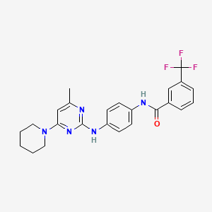 N-(4-{[4-Methyl-6-(piperidin-1-YL)pyrimidin-2-YL]amino}phenyl)-3-(trifluoromethyl)benzamide