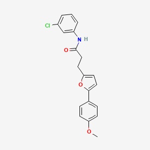 molecular formula C20H18ClNO3 B11245421 N-(3-chlorophenyl)-3-[5-(4-methoxyphenyl)furan-2-yl]propanamide 