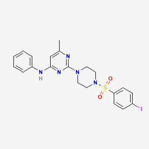 2-[4-(4-Iodobenzenesulfonyl)piperazin-1-YL]-6-methyl-N-phenylpyrimidin-4-amine