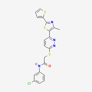 N-(3-chlorophenyl)-2-((6-(4-methyl-2-(thiophen-2-yl)thiazol-5-yl)pyridazin-3-yl)thio)acetamide