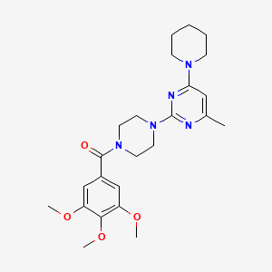 (4-(4-Methyl-6-(piperidin-1-yl)pyrimidin-2-yl)piperazin-1-yl)(3,4,5-trimethoxyphenyl)methanone