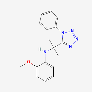 2-methoxy-N-[2-(1-phenyl-1H-tetrazol-5-yl)propan-2-yl]aniline