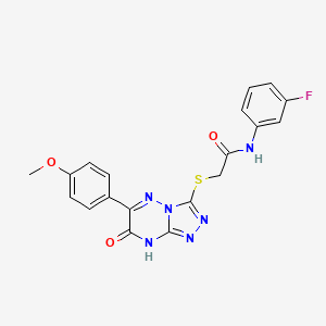 molecular formula C19H15FN6O3S B11245484 N-(3-fluorophenyl)-2-{[6-(4-methoxyphenyl)-7-oxo-7,8-dihydro[1,2,4]triazolo[4,3-b][1,2,4]triazin-3-yl]sulfanyl}acetamide 