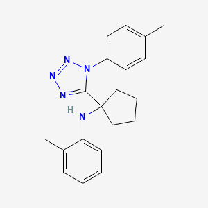 molecular formula C20H23N5 B11245493 2-methyl-N-{1-[1-(4-methylphenyl)-1H-tetrazol-5-yl]cyclopentyl}aniline 