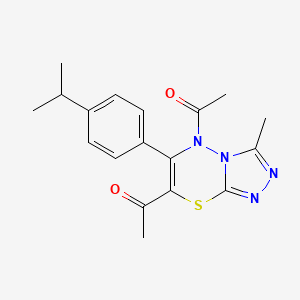 1,1'-{3-methyl-6-[4-(propan-2-yl)phenyl]-5H-[1,2,4]triazolo[3,4-b][1,3,4]thiadiazine-5,7-diyl}diethanone