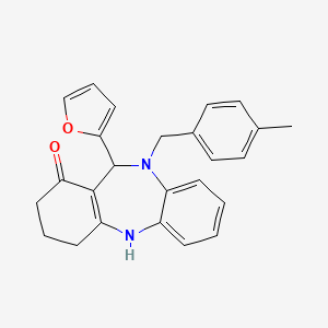 11-(2-furyl)-10-(4-methylbenzyl)-3,4,10,11-tetrahydro-2H-dibenzo[b,e][1,4]diazepin-1-ol