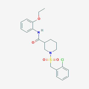 molecular formula C21H25ClN2O4S B11245586 1-[(2-chlorobenzyl)sulfonyl]-N-(2-ethoxyphenyl)piperidine-3-carboxamide 