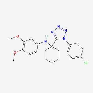 N-{1-[1-(4-chlorophenyl)-1H-tetrazol-5-yl]cyclohexyl}-3,4-dimethoxyaniline