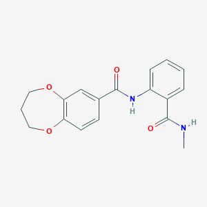 N-[2-(methylcarbamoyl)phenyl]-3,4-dihydro-2H-1,5-benzodioxepine-7-carboxamide