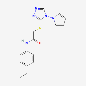 N-(4-ethylphenyl)-2-{[4-(1H-pyrrol-1-yl)-4H-1,2,4-triazol-3-yl]sulfanyl}acetamide